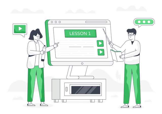 Online Courses  イラスト