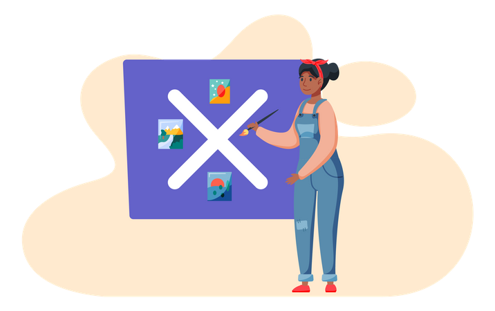 Online craft workshop  イラスト