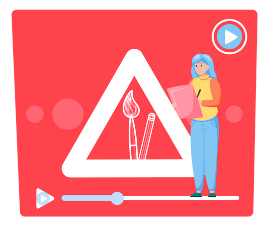 Online craft workshop seminar  イラスト