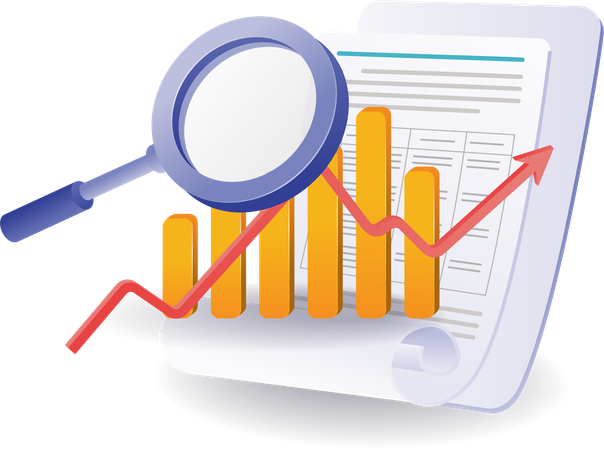 Online crypto market analysis  Illustration