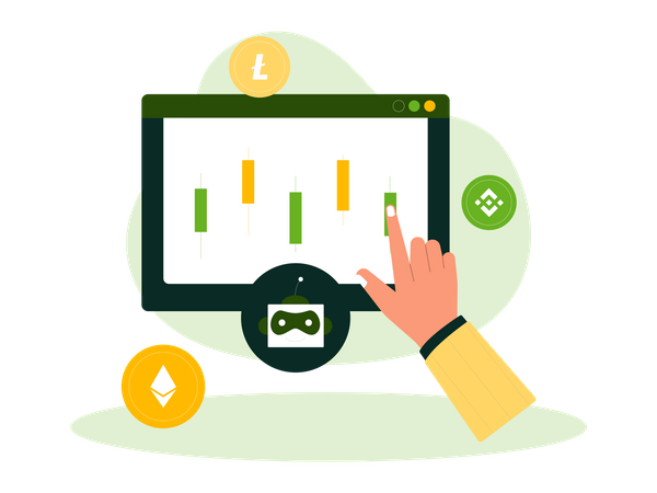 Online crypto trading bot  Illustration