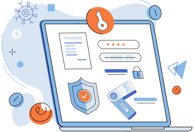 Online crypto wallet  Illustration