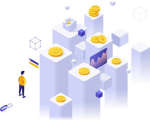 Online cryptocurrency exchange  Illustration