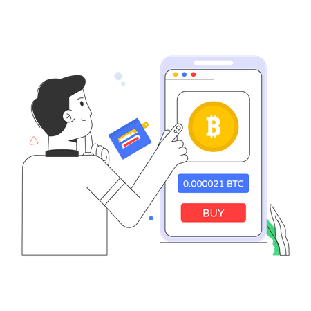 Online Cryptocurrency  Illustration