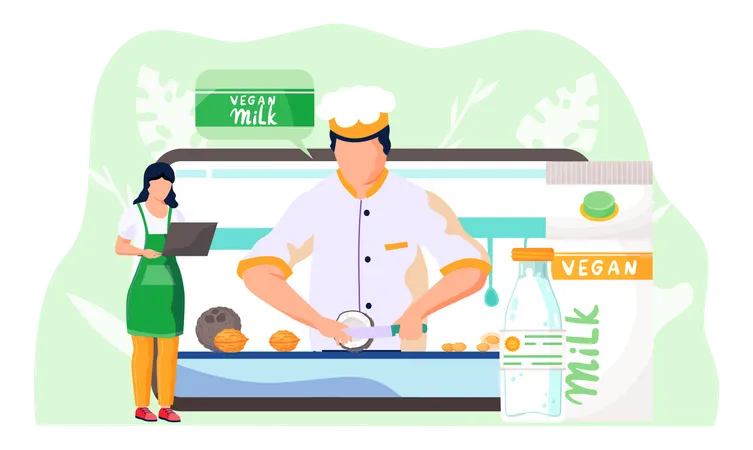 Online culinary video channel Illustration