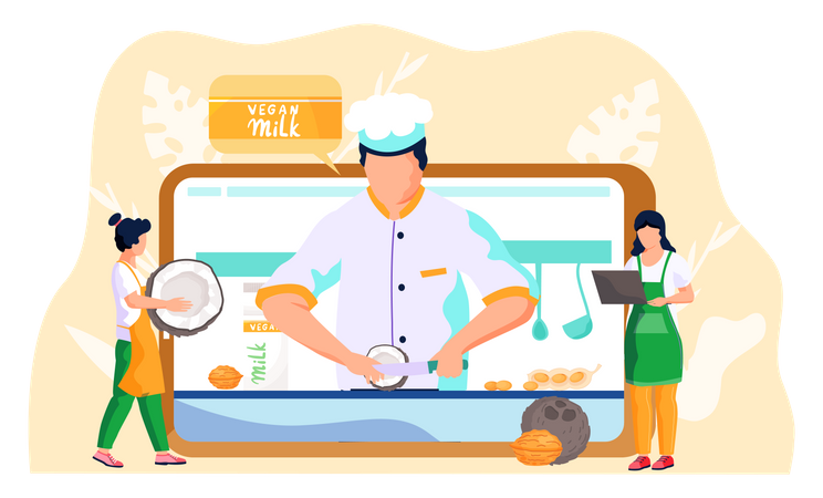 Online culinary video tutorial Illustration