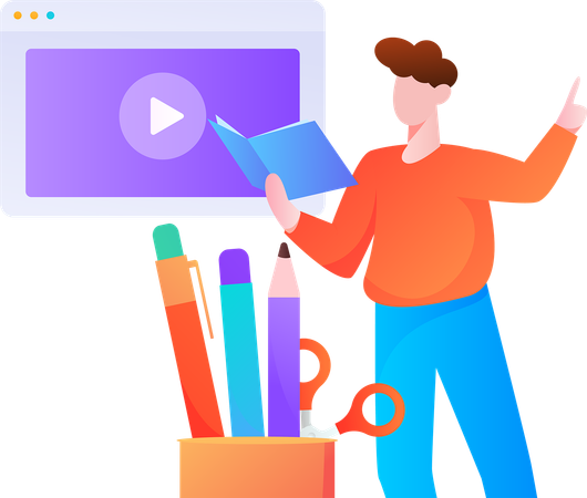 Online Curriculum  Illustration