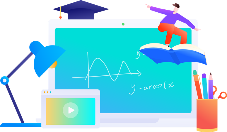 Online Curriculum  Illustration