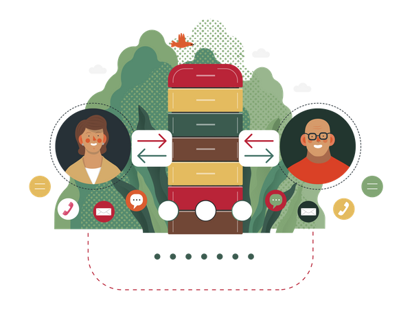 Online customer chat  Illustration