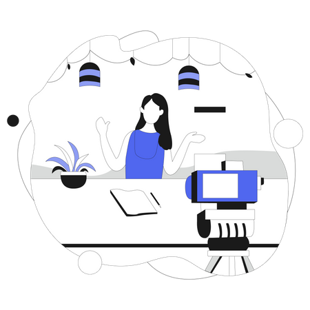 Online Customer Communication Illustration