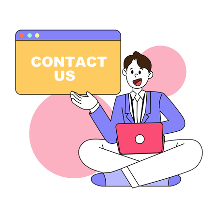 Online Customer Contact Options  Illustration