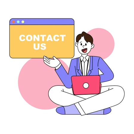 Online Customer Contact Options  Illustration