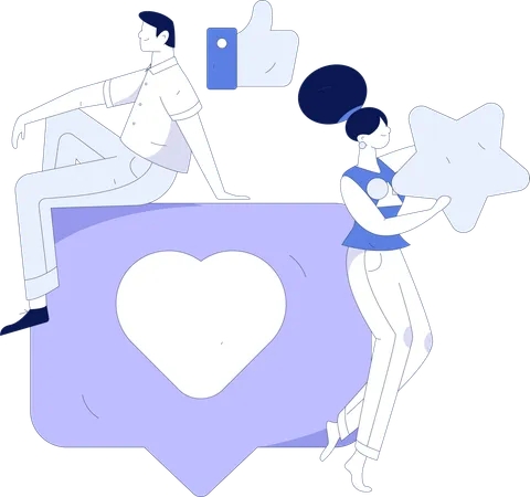 Online Customer Rating  Illustration