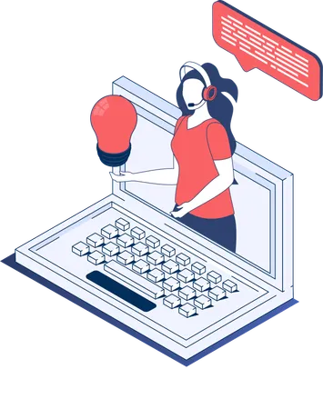 Online Customer Service  Illustration