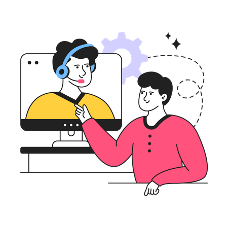 Online Customer Service  Illustration