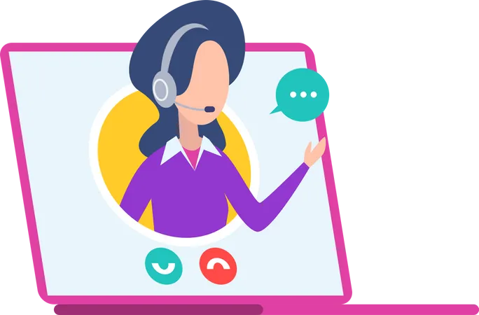 Online Customer Service  Illustration