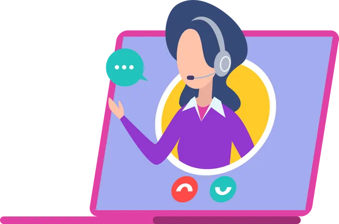 Online Customer Service  Illustration