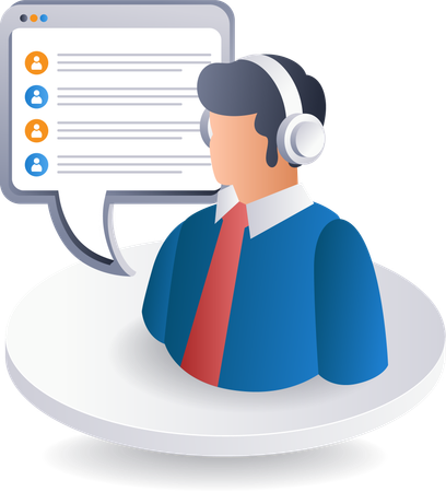 Online customer service  Illustration