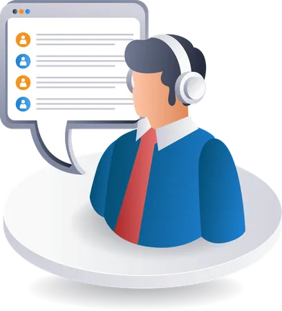 Online customer service  Illustration