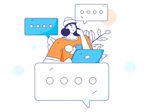 Online customer service  Illustration