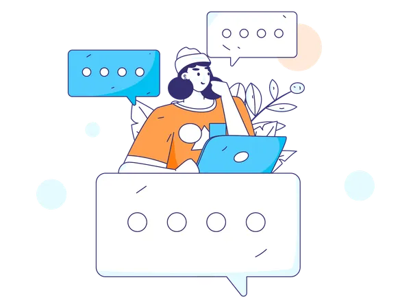 Online customer service  Illustration