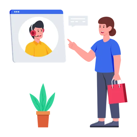 Online Customer Service  Illustration