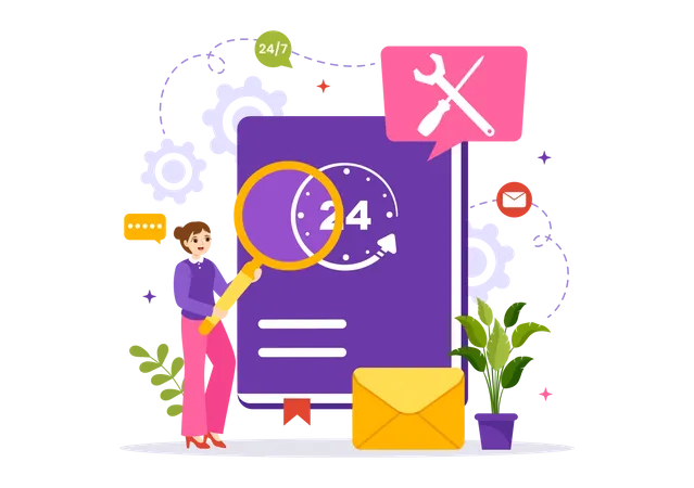 Online Customer Service  Illustration