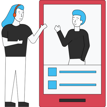 Online customer service  Illustration