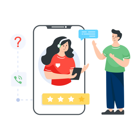 Online Customer Services  Illustration