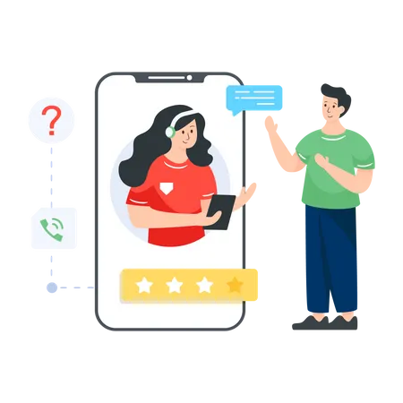 Online Customer Services  Illustration