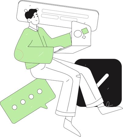 Online customer support  Illustration