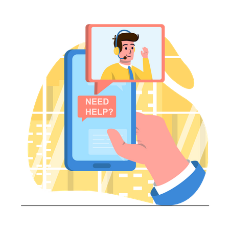 Online Customer support  Illustration