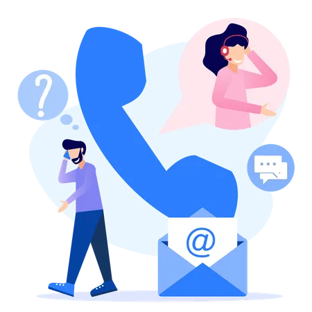 Online Customer Support  Illustration