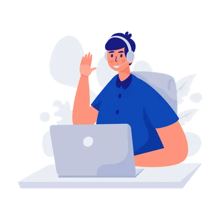 Online customer support  Illustration