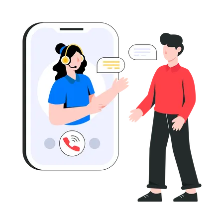 Online customer support  Illustration