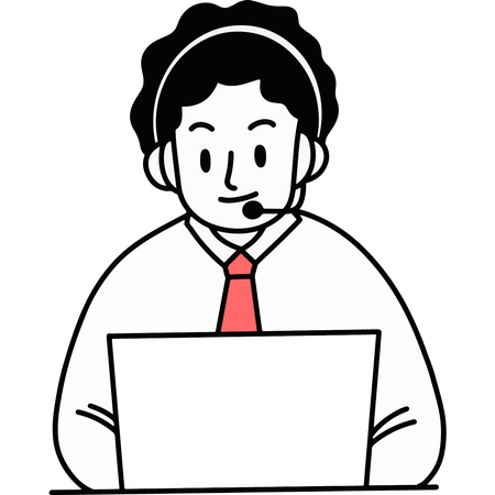 Online customer support  Illustration