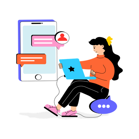 Online Customer Support  Illustration