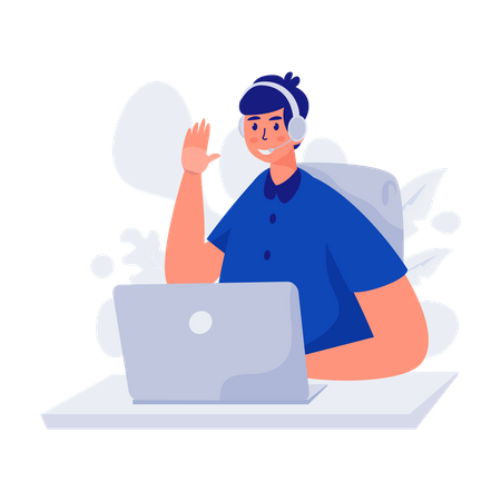 Online customer support  Illustration