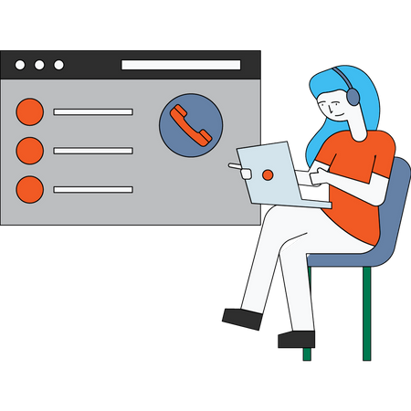 Online customer support  Illustration