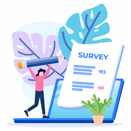 Online customer survey Illustration