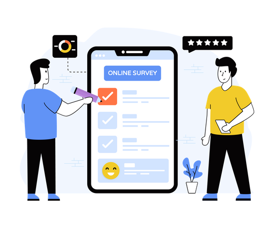 Online Customer Survey  Illustration