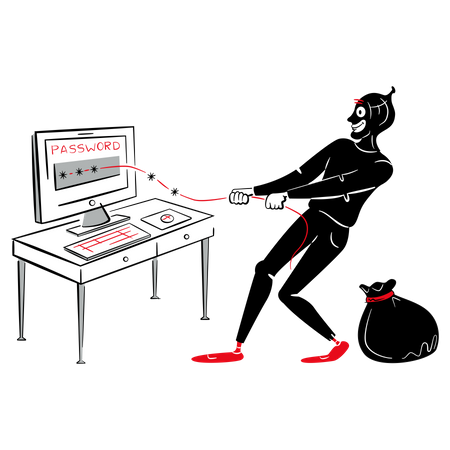 Online-Cyberbetrüger  Illustration