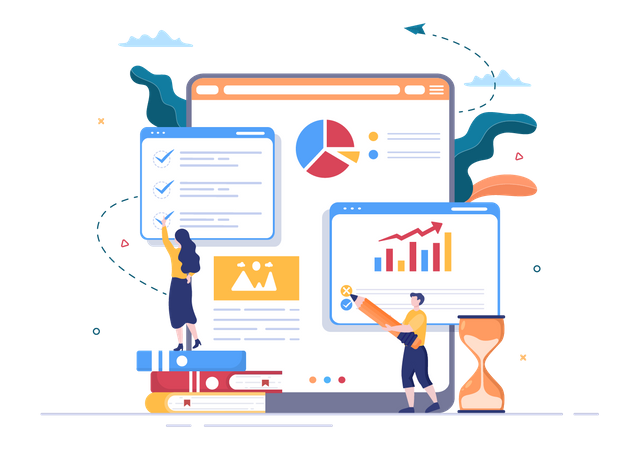 Online data examination  Illustration