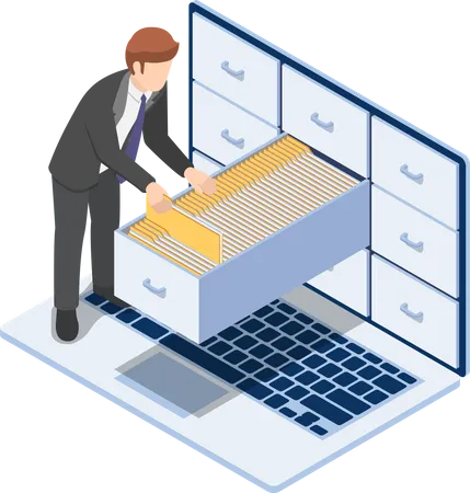 Online data management  Illustration