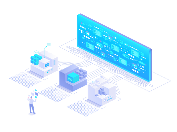 Online data processing  Illustration