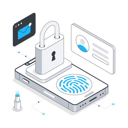 Online data protection  Illustration