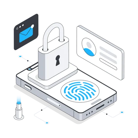 Online data protection  Illustration