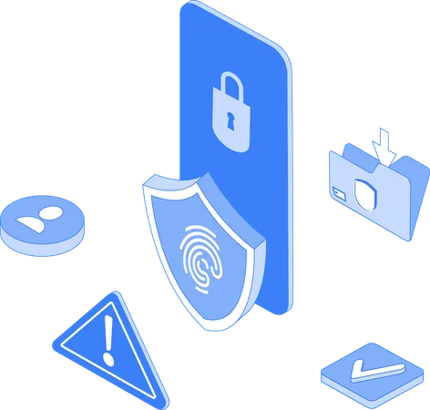 Online data security  Illustration