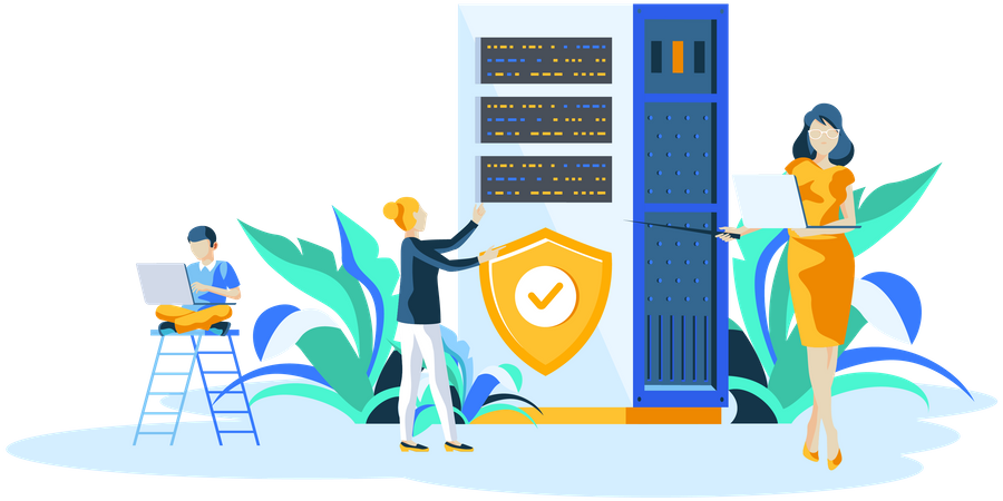 Online data security Illustration