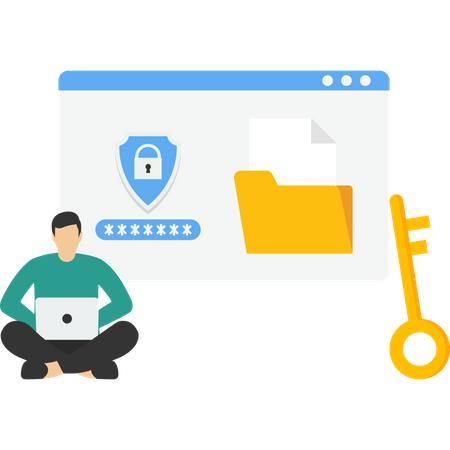 Online Data Security  Illustration